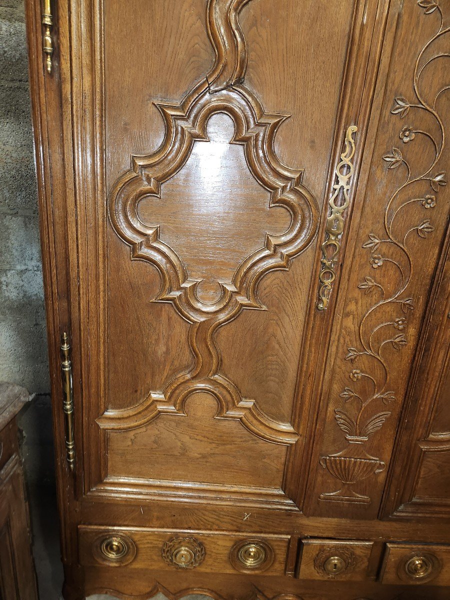 19th Century Oak Lorraine Wardrobe Known As The Seille Valley -photo-2