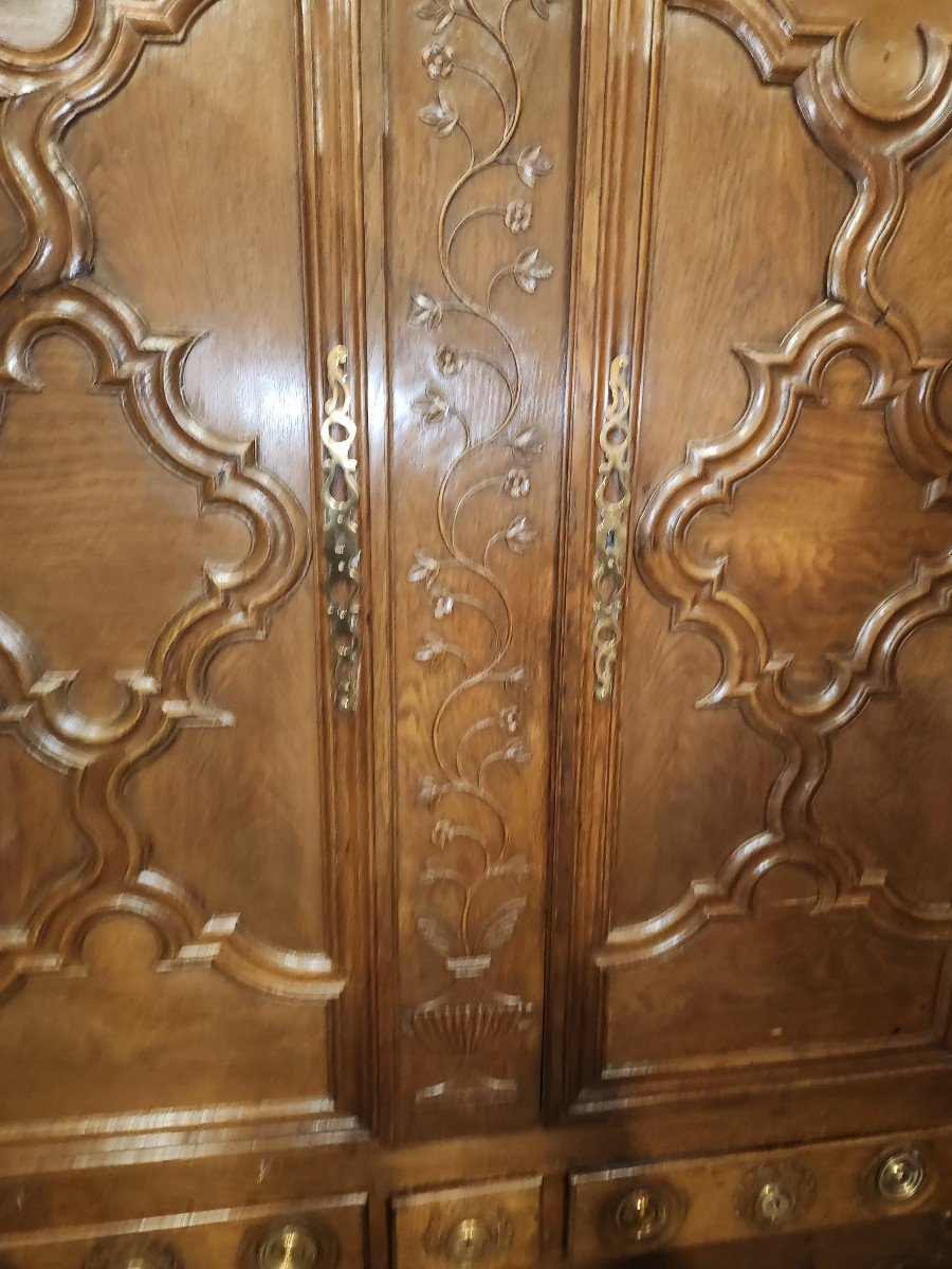 19th Century Oak Lorraine Wardrobe Known As The Seille Valley -photo-4