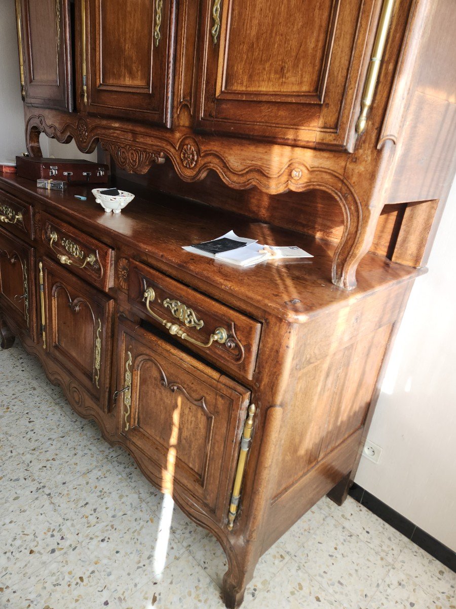 Early 19th Century Lorraine Buffet In Oak With 6 Doors And 3 Drawers -photo-2