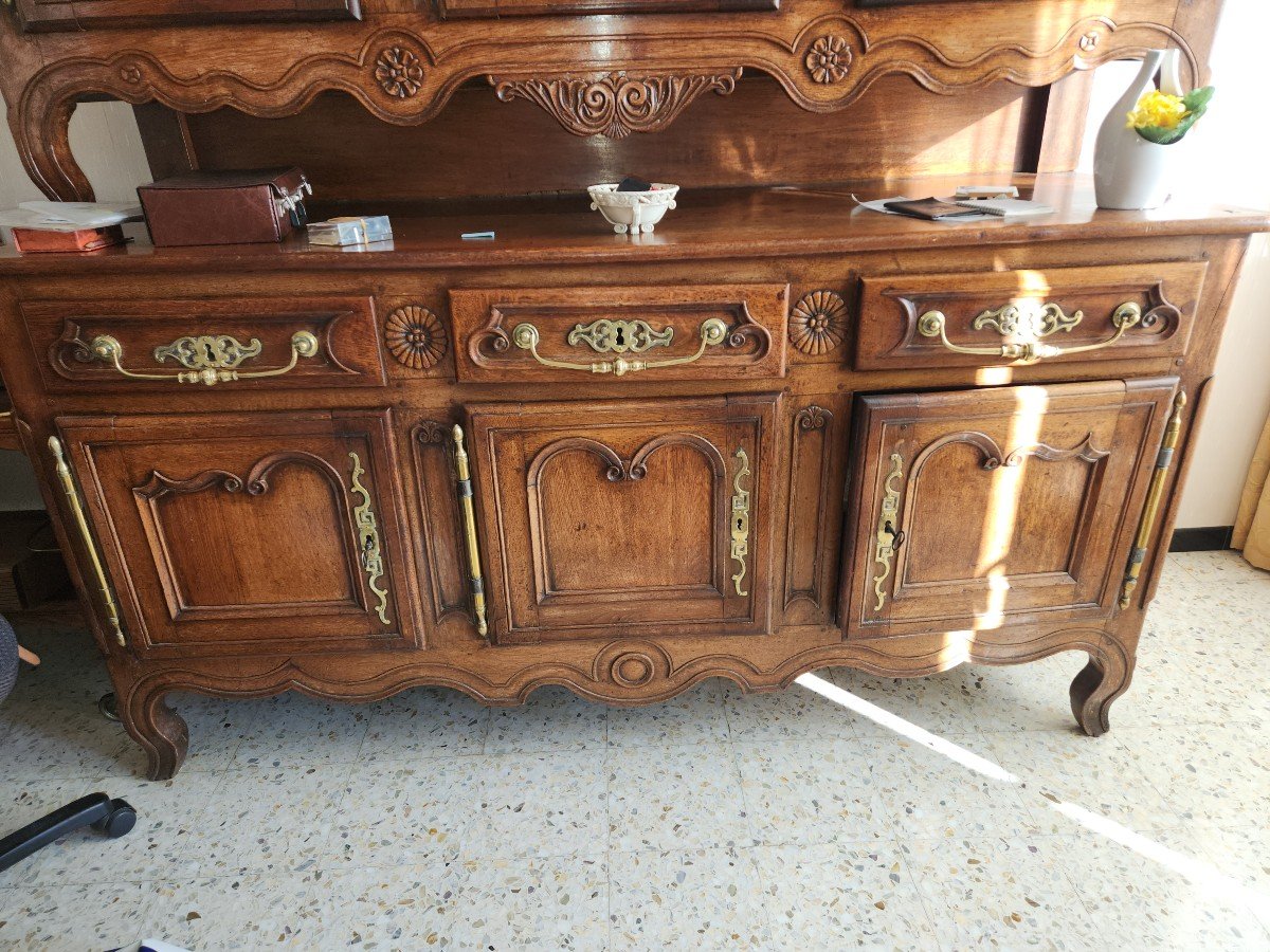 Early 19th Century Lorraine Buffet In Oak With 6 Doors And 3 Drawers -photo-2