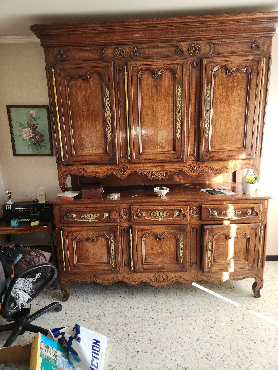 Early 19th Century Lorraine Buffet In Oak With 6 Doors And 3 Drawers -photo-3