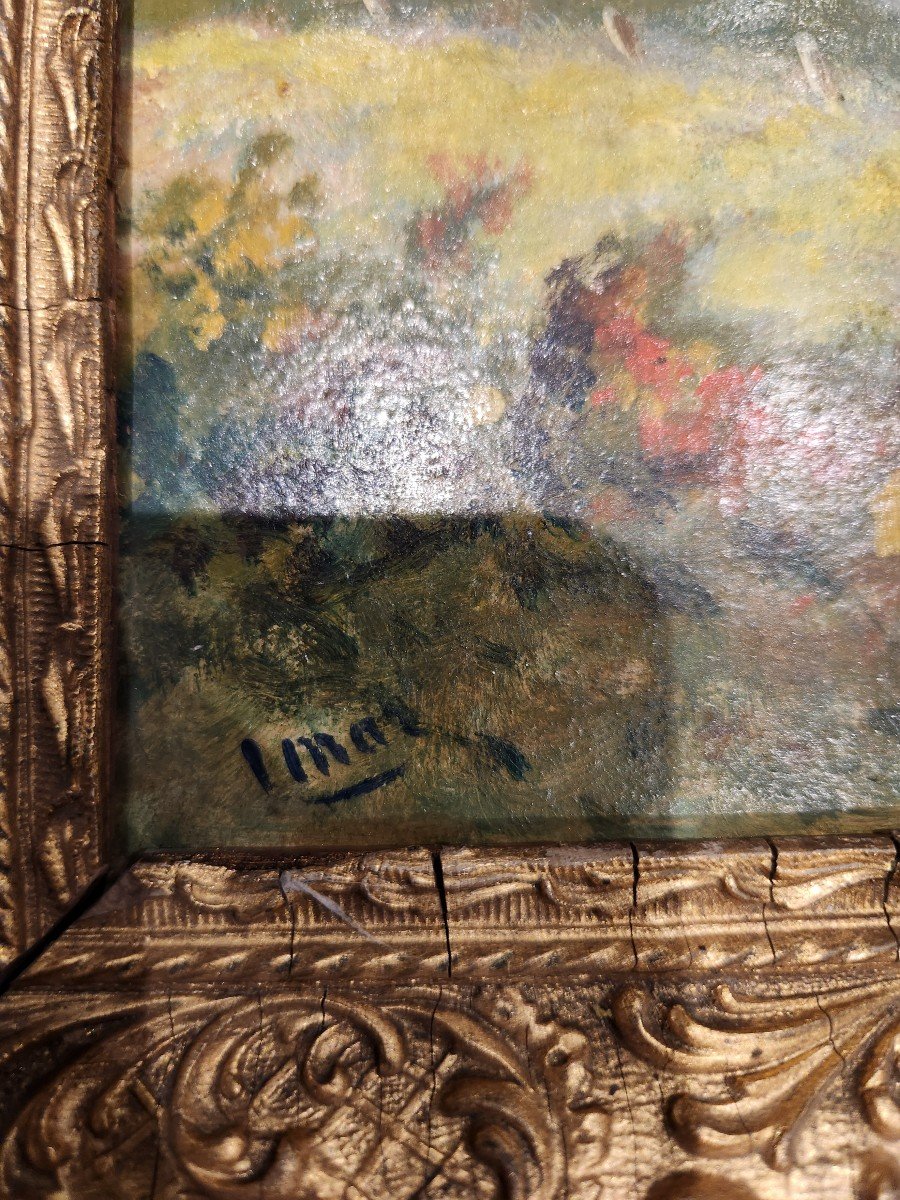 2 Small Oils On Panels From The Years 1895 And 1899 In Their Own Juice -photo-2