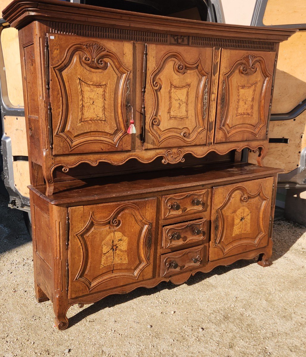 Lorraine Marquete Buffet From The Early 19th Century In Oak 