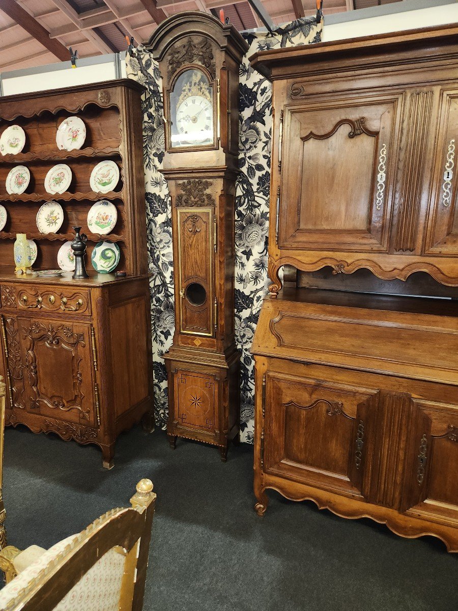 Lorraine Carved And Marquetry Longcase Clock, Late 18th/early 19th Century -photo-2