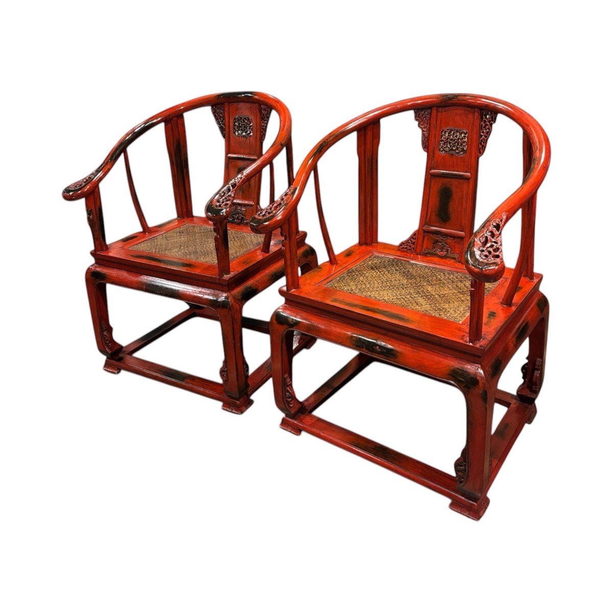 Pair Of Qing Dynasty Armchairs-photo-1