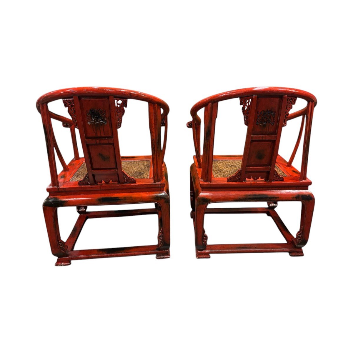 Pair Of Qing Dynasty Armchairs-photo-2