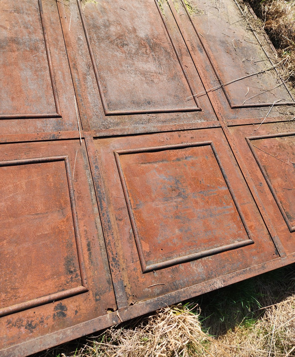 Old Sliding Metal Factory Door From The Early 1900s