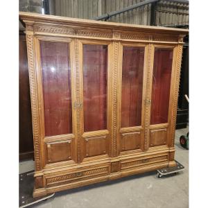 Oak Bookcase 4 Doors From The 1900s 