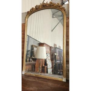 Art Deco Golden Fireplace Mirror Circa 1920/1930