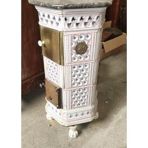 19th Century Eastern Faience Hexagonal Oven 