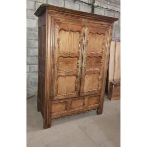 Armoire Bretonne Cloutée Fin 19ème En Fruitier Et Chêne 