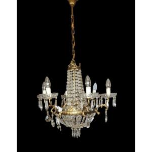 Set Of 4 Mongolefiere Chandeliers And 6 Wall Lights From The 60s