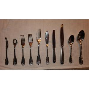 Art Deco Cristofle Vendôme Model 120 Piece Cutlery Set 