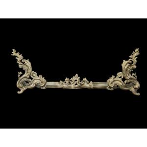 Louis XV 19th Century Bronze Fireplace Front