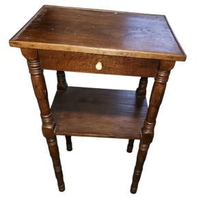 2-shelf Oak Serving Trolley, Late 19th Century 