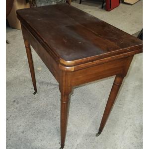 Restoration Walnut Game Table 