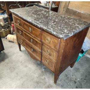 Louis XVI Chest Of Drawers With Projection Stamped N.wilzius