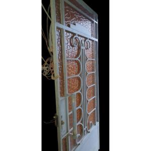 Art Deco Wrought Iron Front Door 