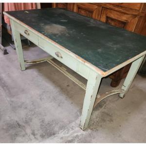 Early 20th Century Fabric Cutting Table With 2 Drawers