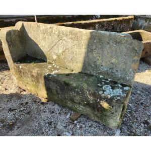 Late 17th Century Sandstone Garden Bench From A Bourgeois House In Haute Marne 