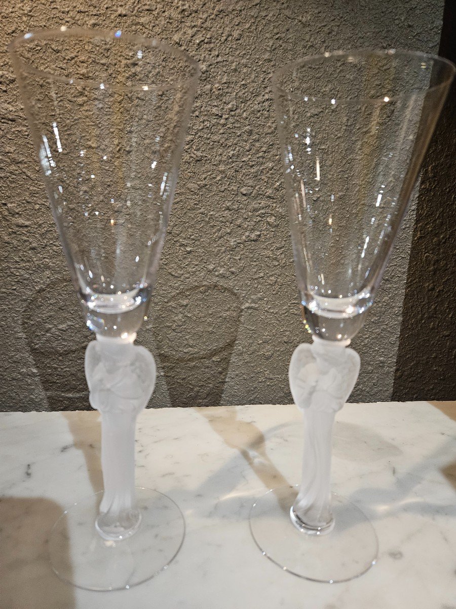 Pair Of Angel's Smile Crystal Cups