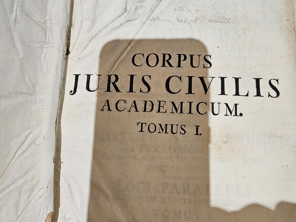 Livres Corpus Juris Civilis Academinum tome 1 er 2-photo-6