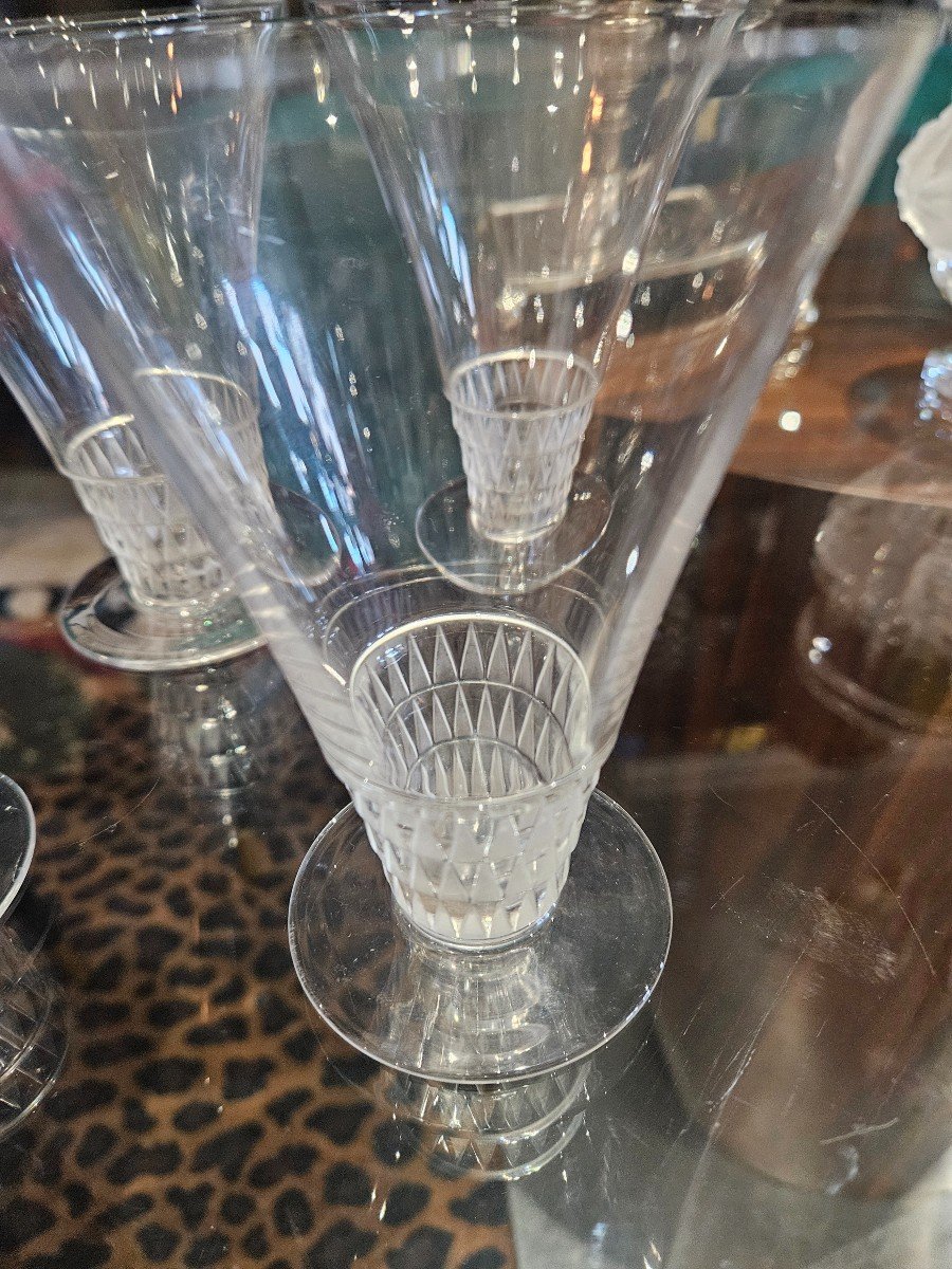 4 Verres Art Deco Laique France-photo-3