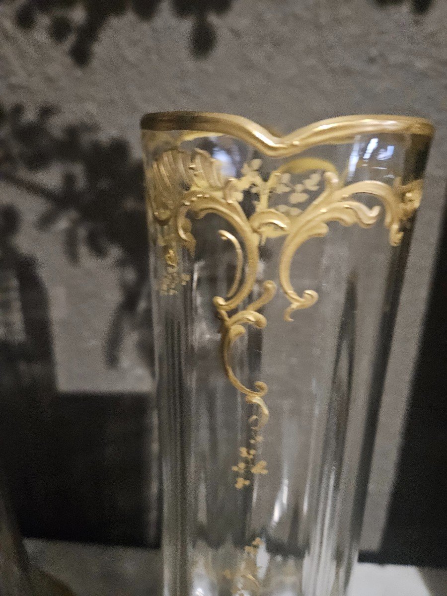 Paire de vase en cristal  1900-photo-2