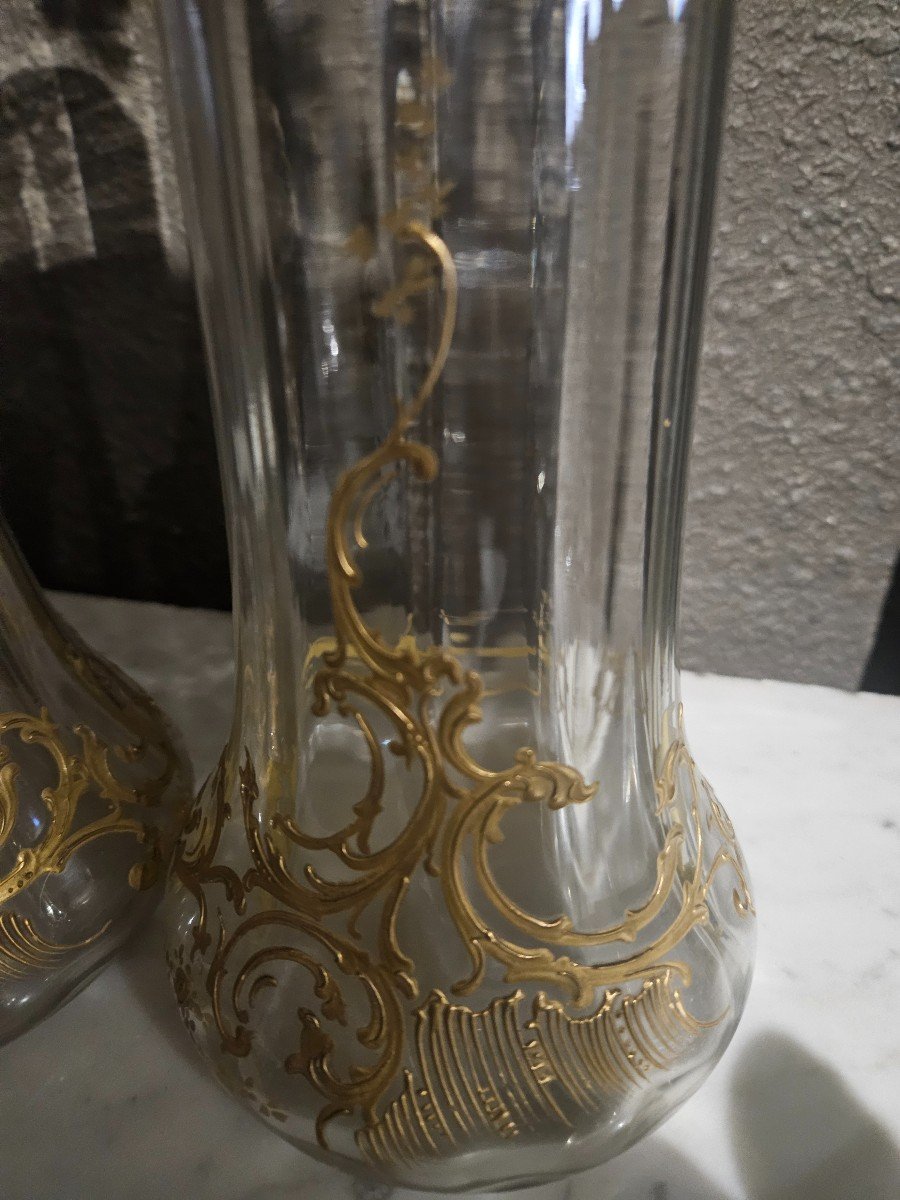 Paire de vase en cristal  1900-photo-2