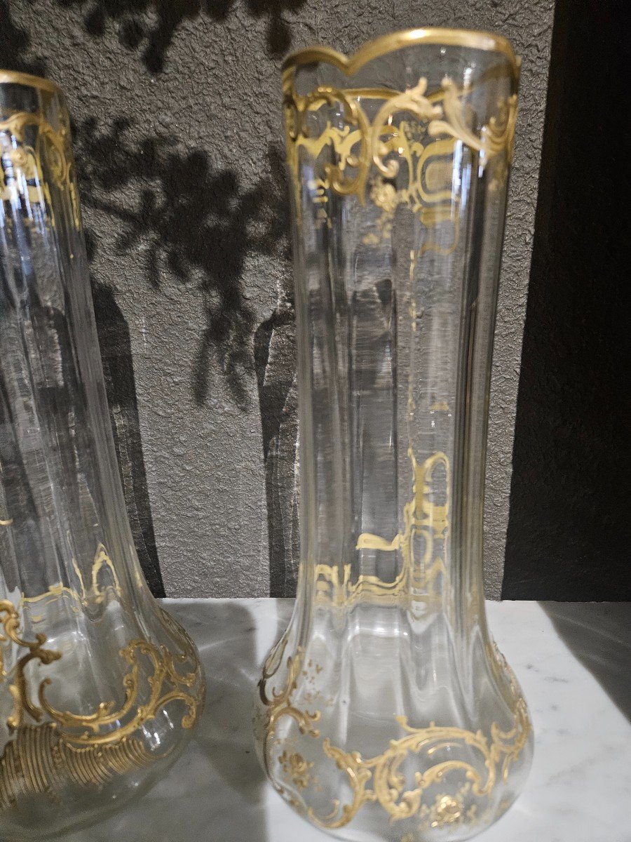 Paire de vase en cristal  1900-photo-6