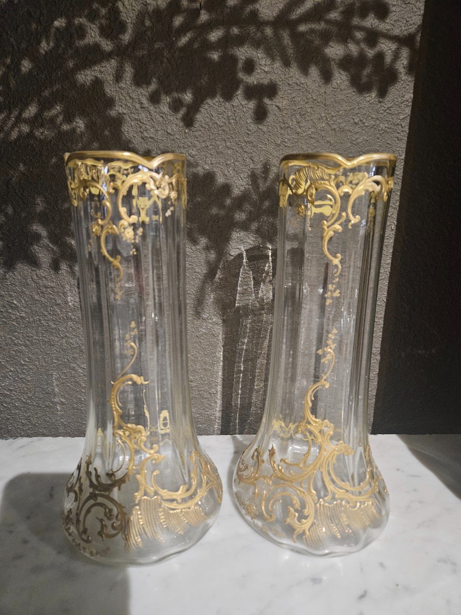 Paire de vase en cristal  1900