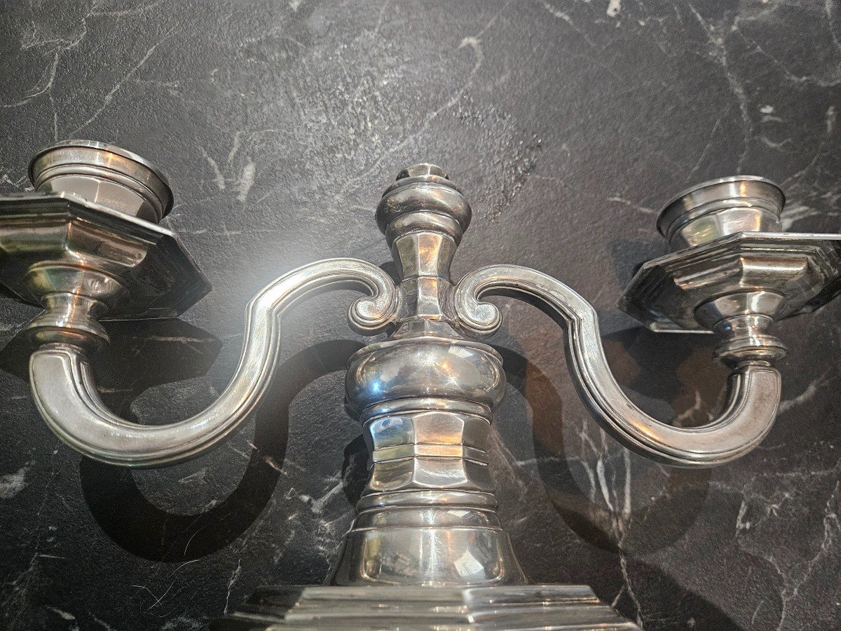 Christofle Gallia Silver Metal Candle Holder -photo-1