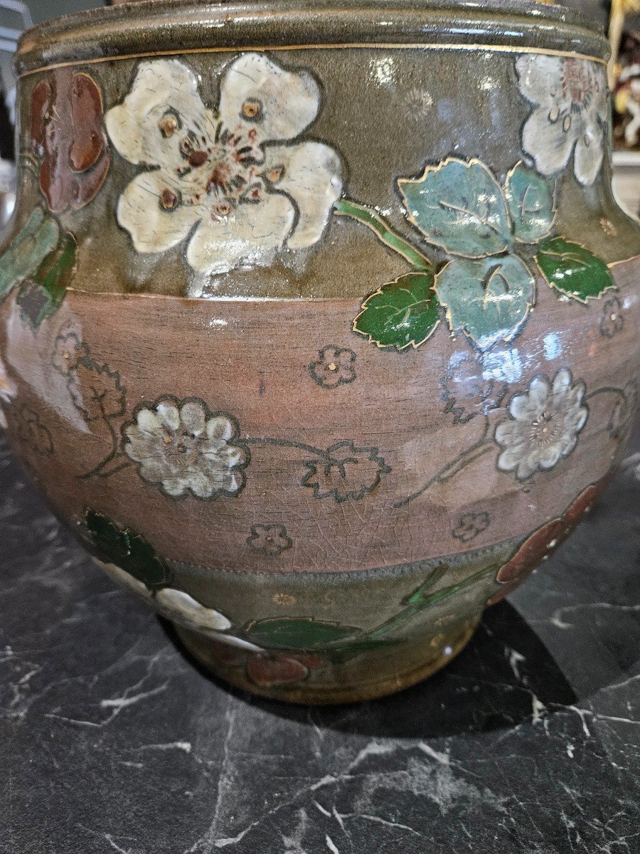 Stoneware Cachepot By Ernest Chaplet