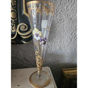 Flute Enameled Vase [legras]