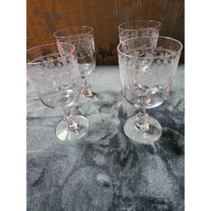 Champagne Glasses 19th Baccarat 