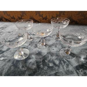 Baccarat Champagne Glasses 19th 