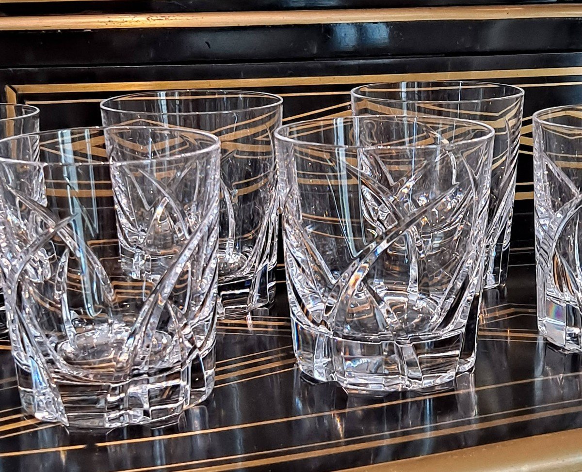 10 Sèvres Crystal Whiskey Glasses-photo-2