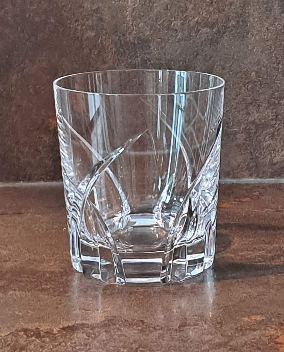 10 Sèvres Crystal Whiskey Glasses-photo-3