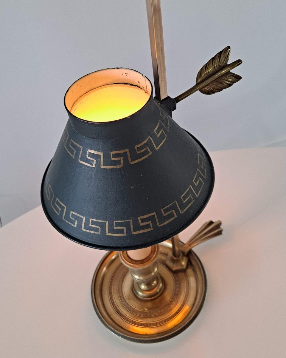 Lampe Bouillotte Un Feu Abat-jour vert-photo-2