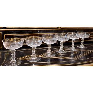 6 Coupes à Champagne En Cristal