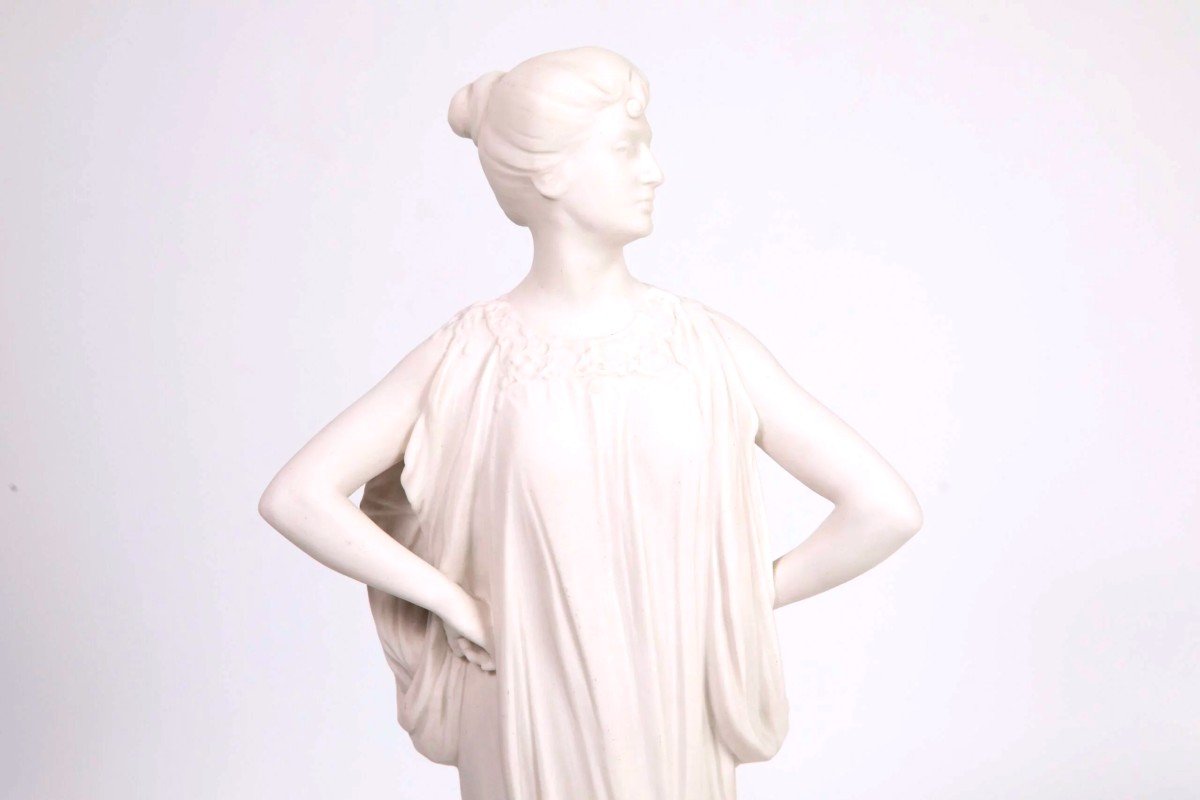 Sèvres, Biscuit Porcelain, "vivianne", Model By Théodore Rivière-photo-2