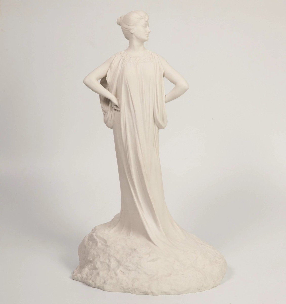 Sèvres, Biscuit Porcelain, "vivianne", Model By Théodore Rivière-photo-1