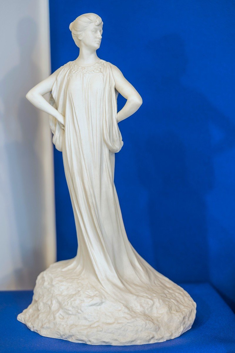 Sèvres, Biscuit Porcelain, "vivianne", Model By Théodore Rivière