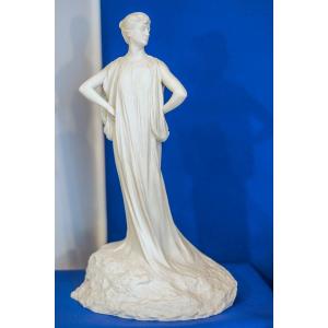 Sèvres, Biscuit Porcelain, "vivianne", Model By Théodore Rivière