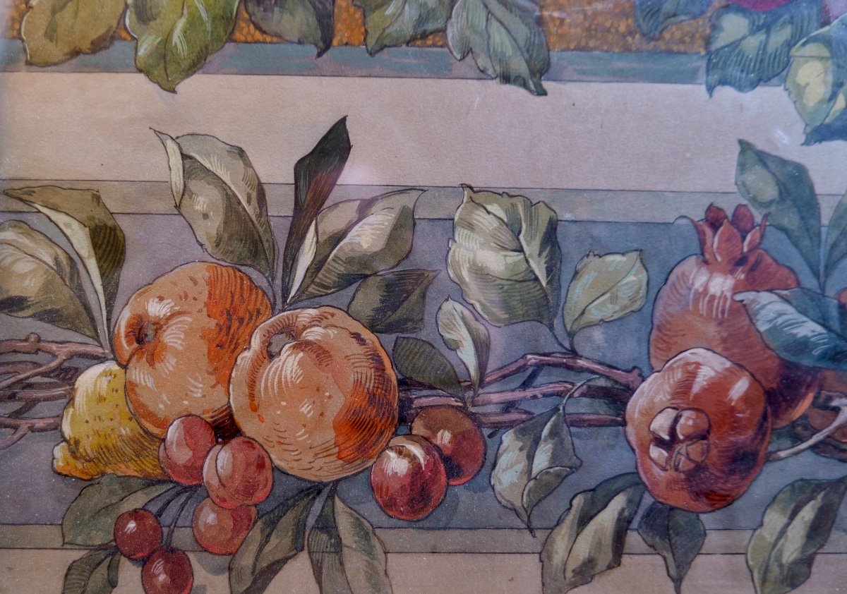 Anonymous Late 19th Century "plant Study" Watercolor And Gouache - Circa 1900-photo-2