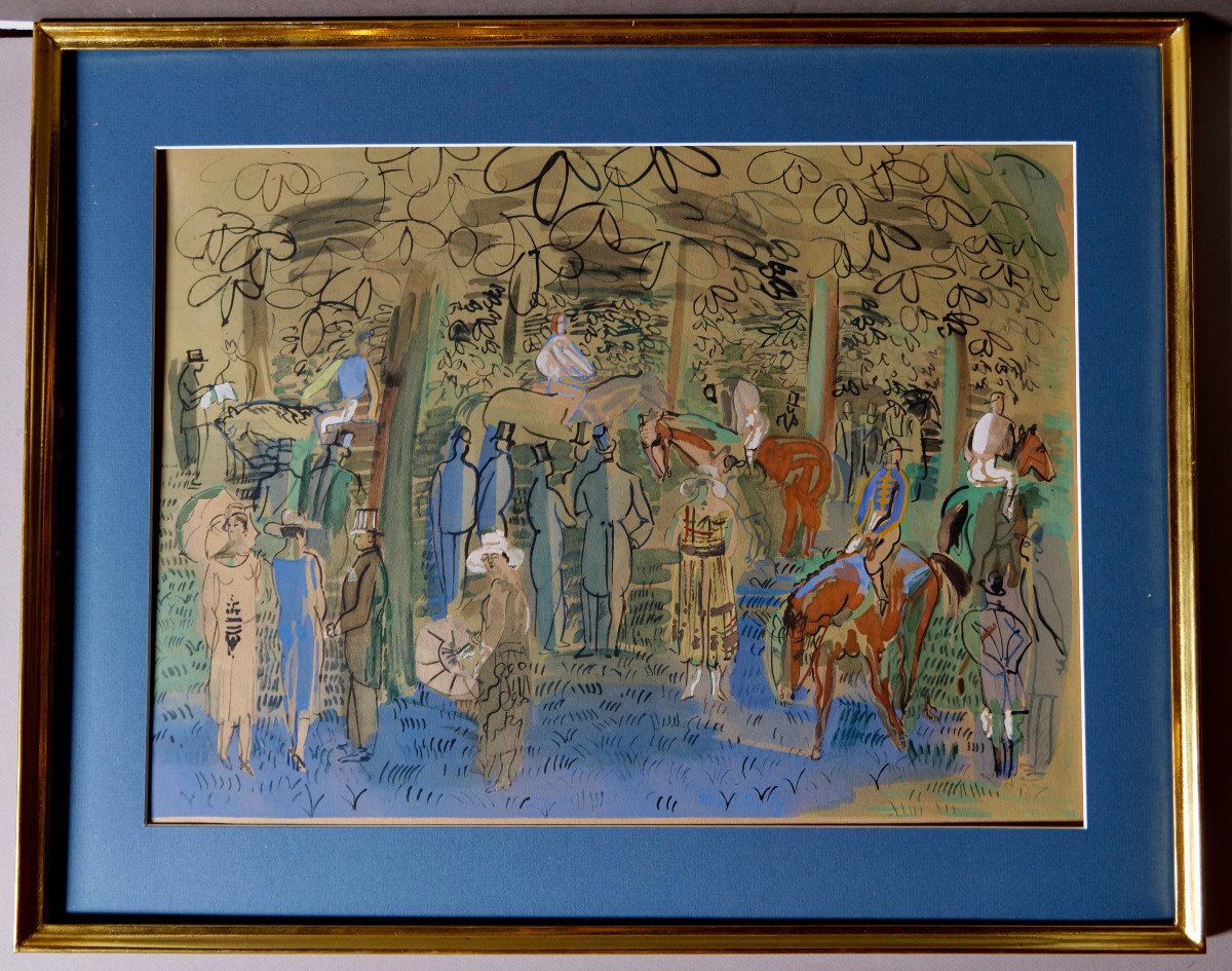 Raoul Dufy "une Après-midi Hippique" Lithographie-photo-2