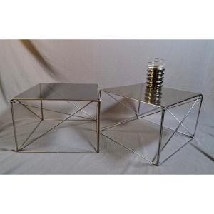 Pair Of "isosceles" Side Tables By Max Sauze - Design 