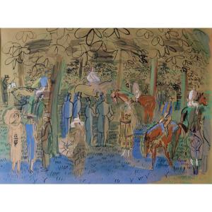 Raoul Dufy "une Après-midi Hippique" Lithographie