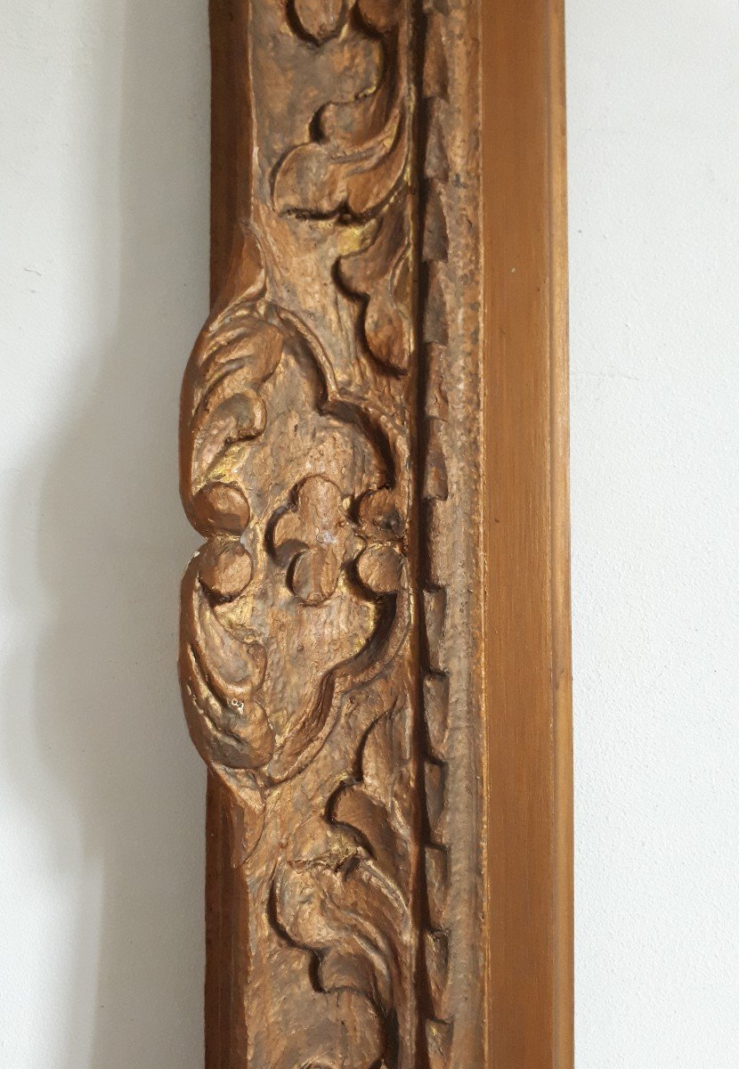 Cadre Montparnasse en bois sculpté  format 15F pour tableau 65 X 54 cm-photo-4