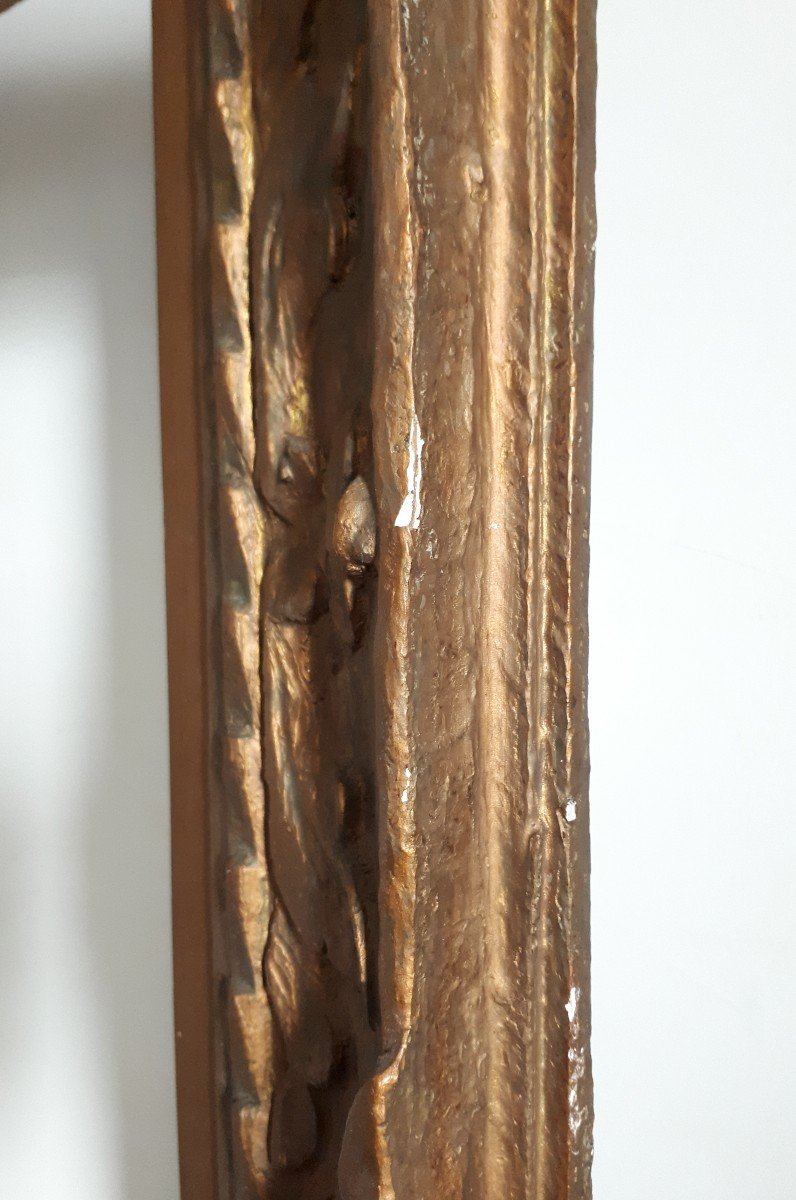 Cadre Montparnasse en bois sculpté  format 15F pour tableau 65 X 54 cm-photo-3